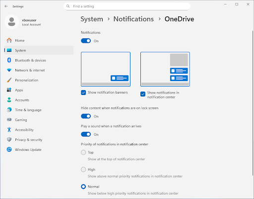 Notifications from apps and other senders key