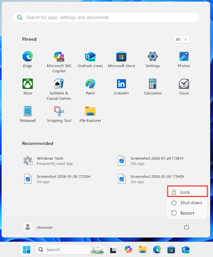 Lock option