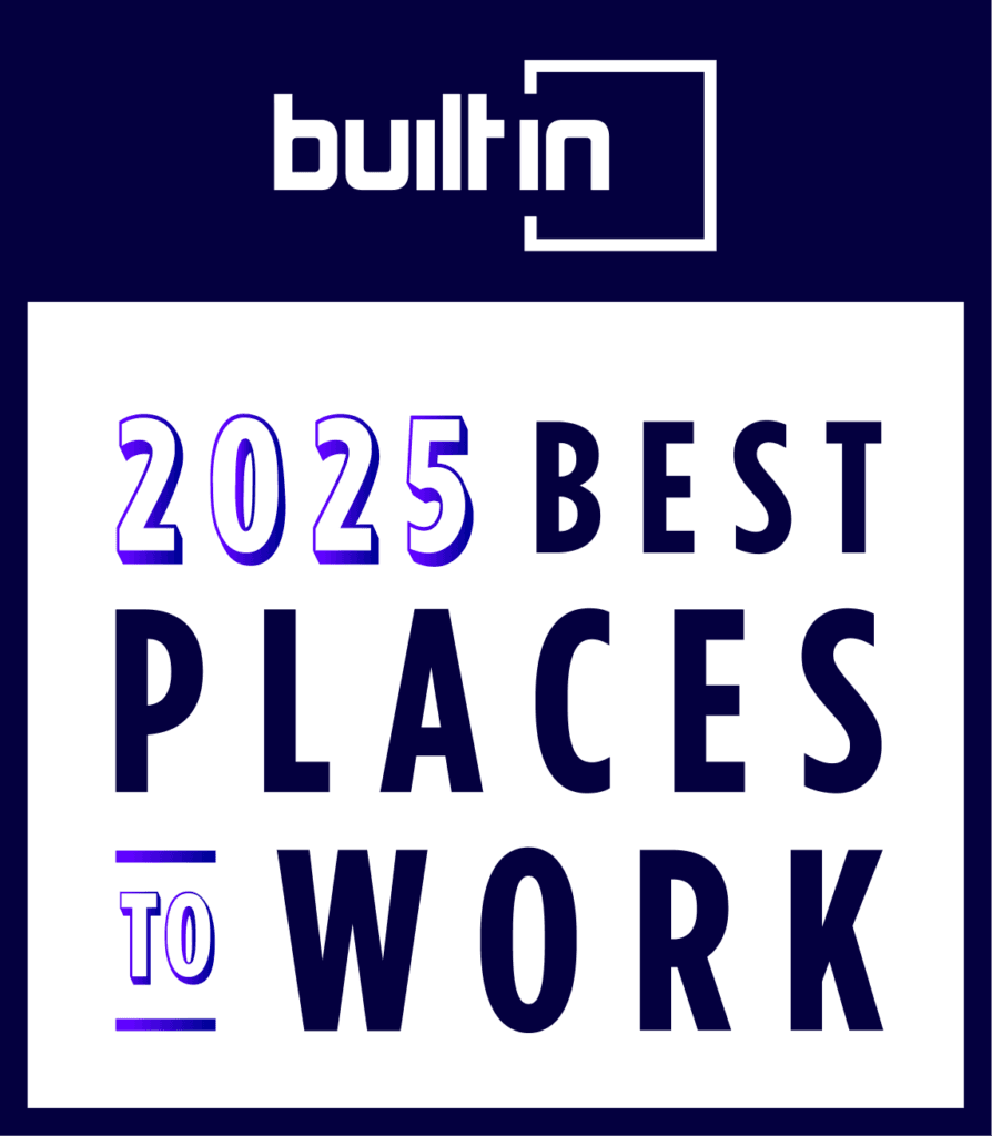BuiltIn 2025 Best Places to Work badge