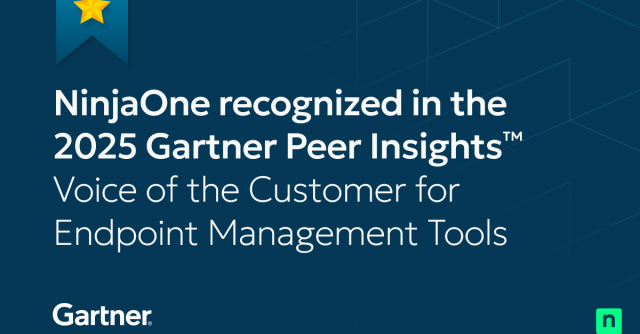 NinjaOne reconnu dans la catégorie "Le choix des clients pour les outils de gestion des terminaux" du rapport Gartner Peer Insights™ 2025