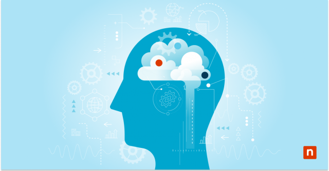 An illustration of a person's mind contemplating solutions representing a blog on IT automation