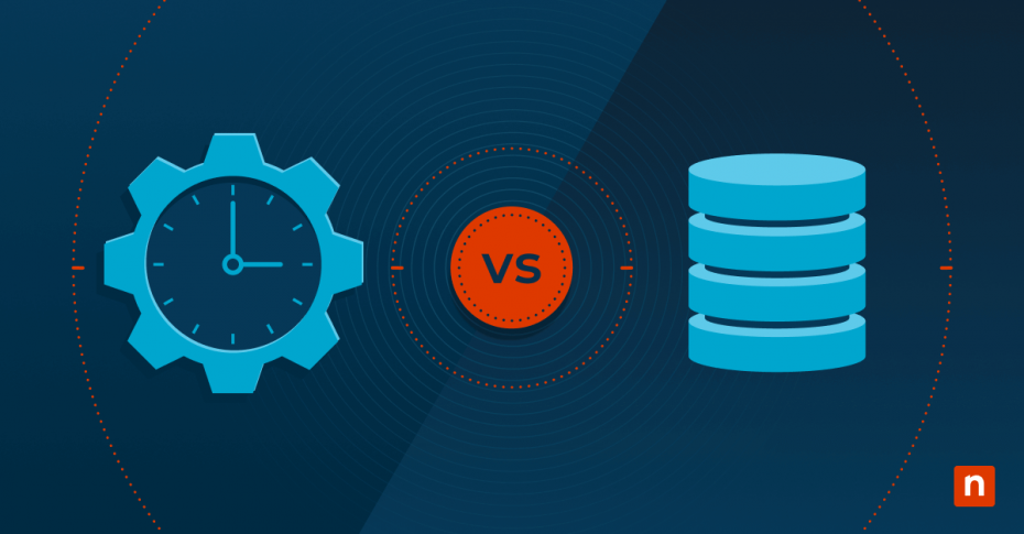 An image of a clock and data storage for the blog "