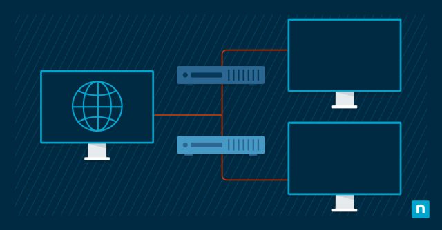 Illustrations of endpoints representing VLAN