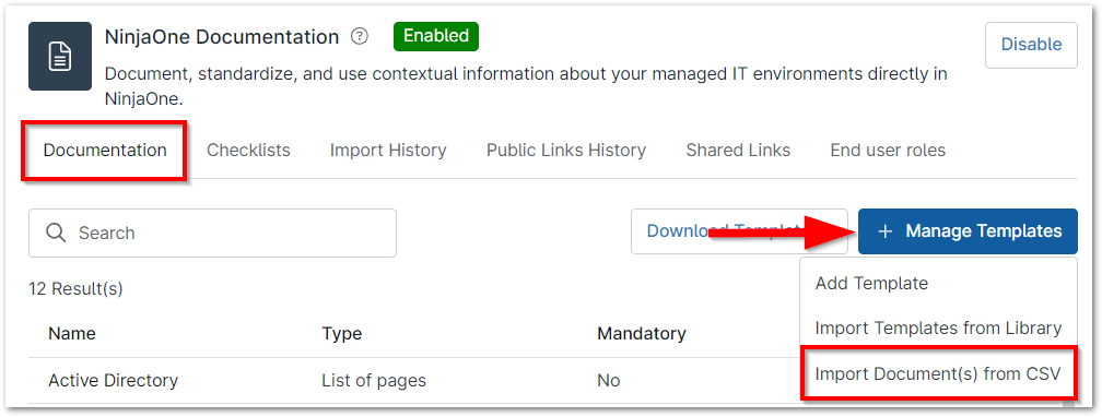 Documentation: Import via CSV with Migration Tool - NinjaOne