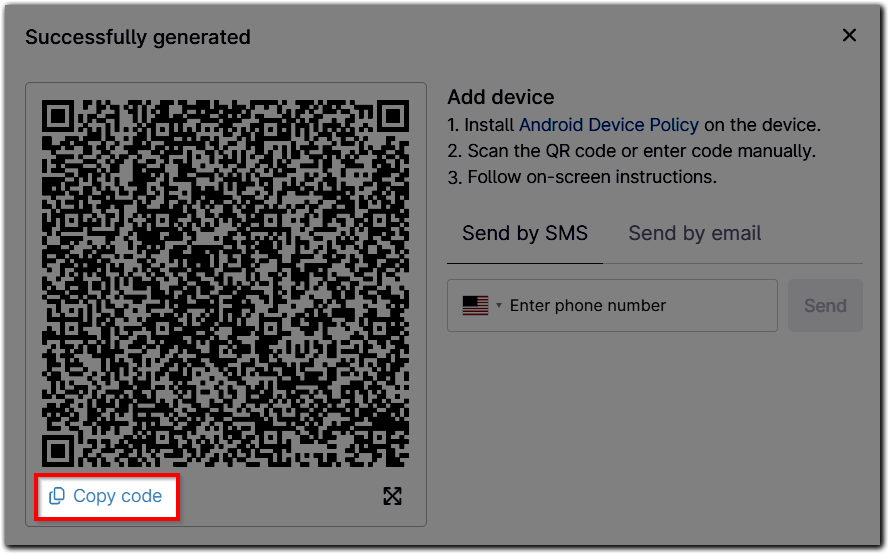MDM: Código QR personalizado para añadir dispositivos - NinjaOne