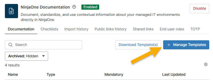 Documentation NinjaOne : Applications et services - NinjaOne