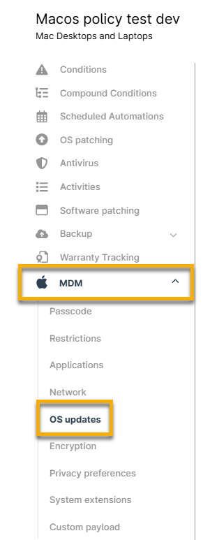 NinjaOne MDM: OS Updates for macOS - NinjaOne