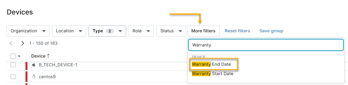 WarrantyTracking_MoreFiliters.png